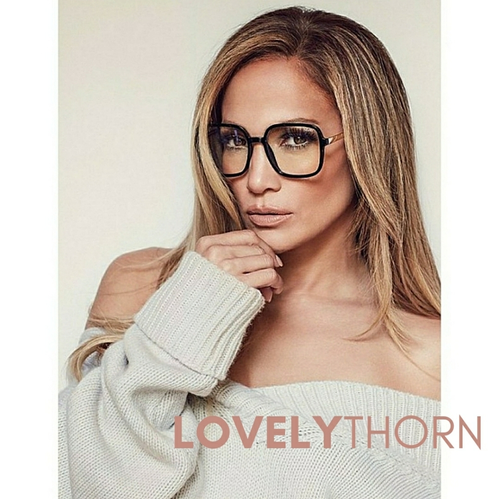 QUAY X JLO // ltd ed xl square blue light glasses - Picture 1 of 16